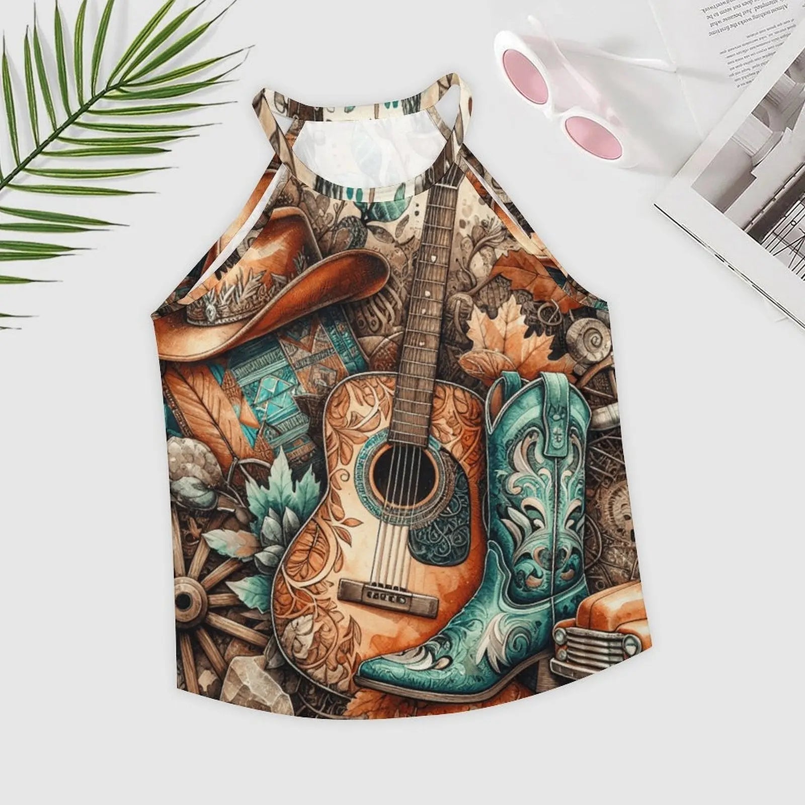 Baha Ranch Country Music Collage Western Tank Top Baha Ranch Western Wear