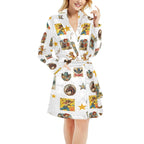 Baha Ranch Vintage Cowgirl Collage Women's Western Bath Robe Baha Ranch Western Wear