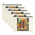 Floral Cowboy Boots Cosmetic Bag  Pack of 5 Made in America Baha Ranch Western Wear