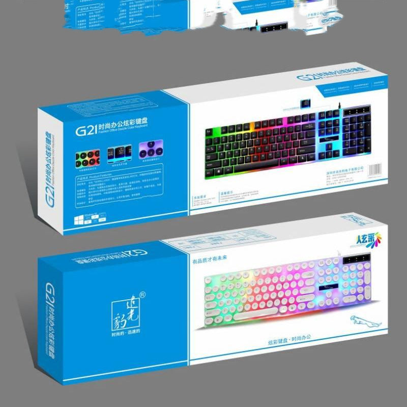 White Waterproof Glass Panel Round Keycap RGB LED