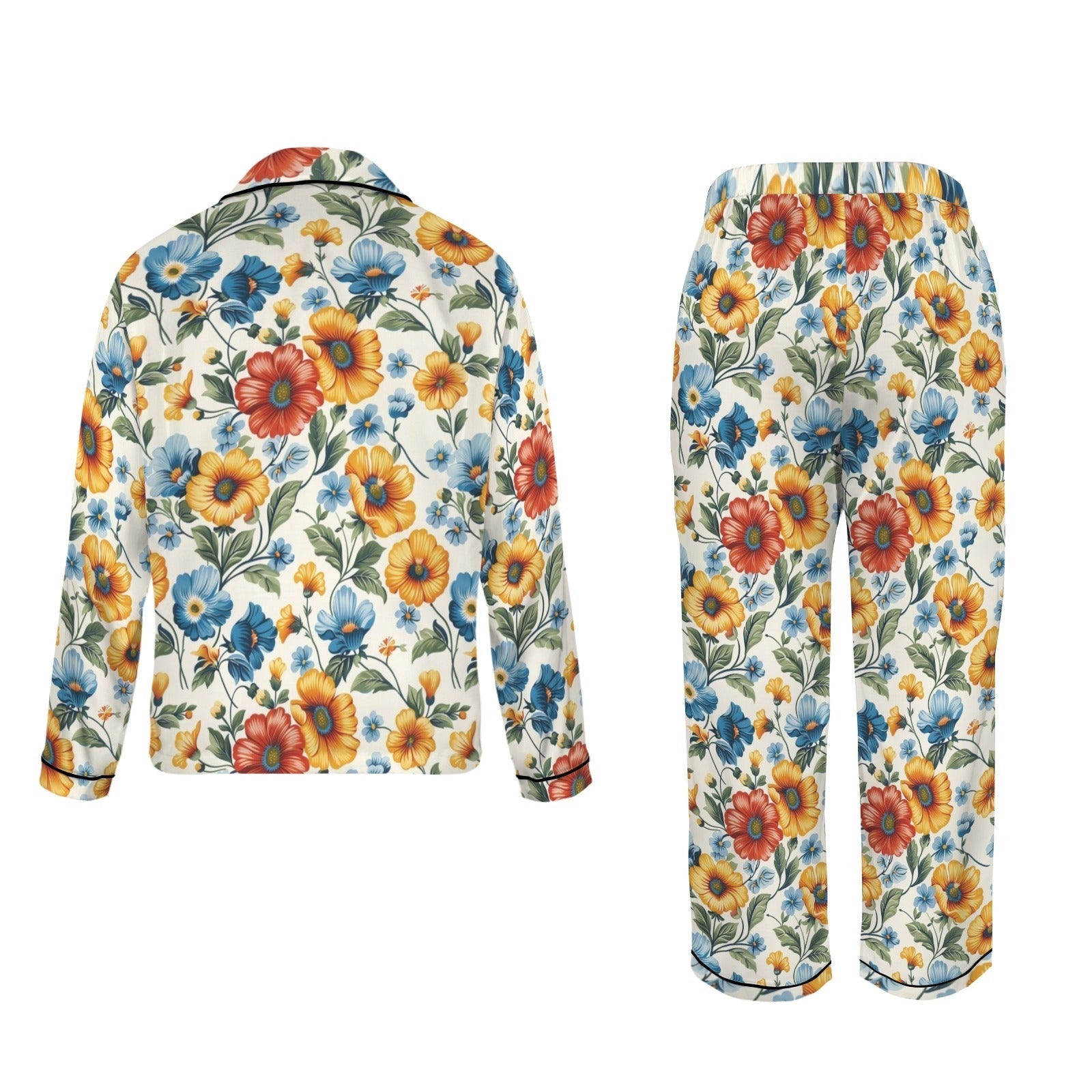 Baha Ranch Colores De Mexico Spring Florals Satin Pajamas Baha Ranch Western Wear