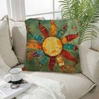 Colores de Mexico Sun Face Throw Pillow Case Made in America Baha Ranch Western Wear