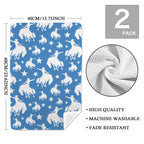 Blue Rodeo Cowboy Set of 2 Dish Towels Made in America Baha Ranch Western Wear