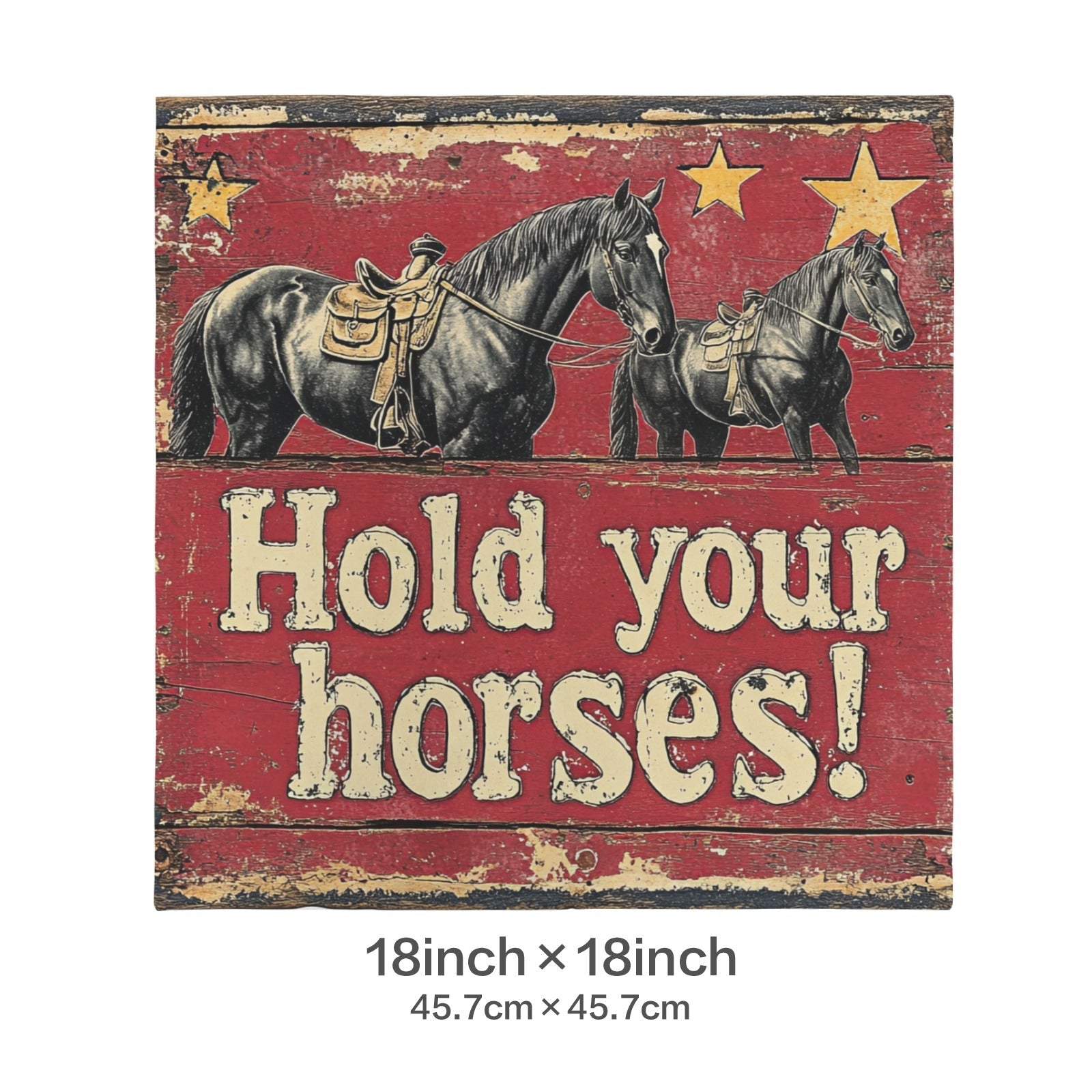 Baha Ranch Hold Your Horses Velvety Soft Pillow Case Made in America Baha Ranch Western Wear