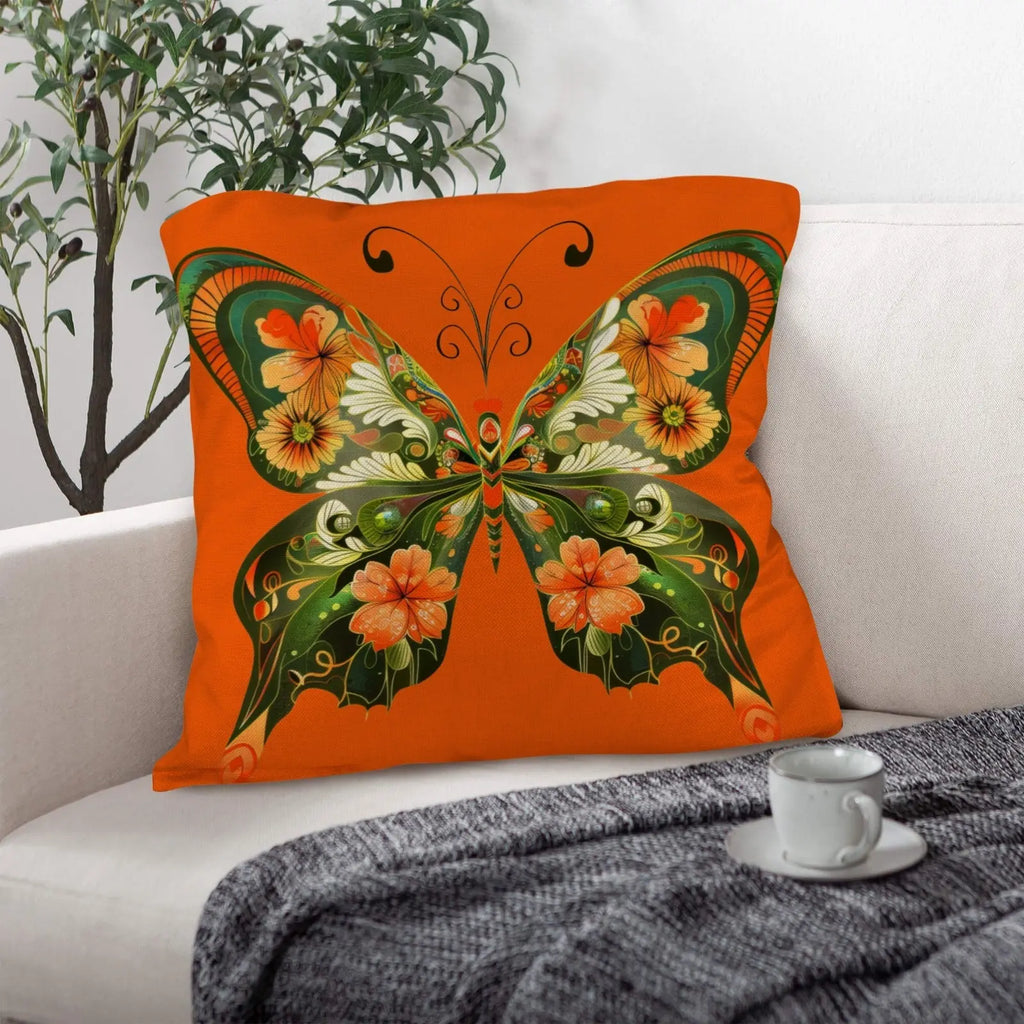 Retro Floral Butterfly Pillow Case Made in America Baha Ranch Western Wear