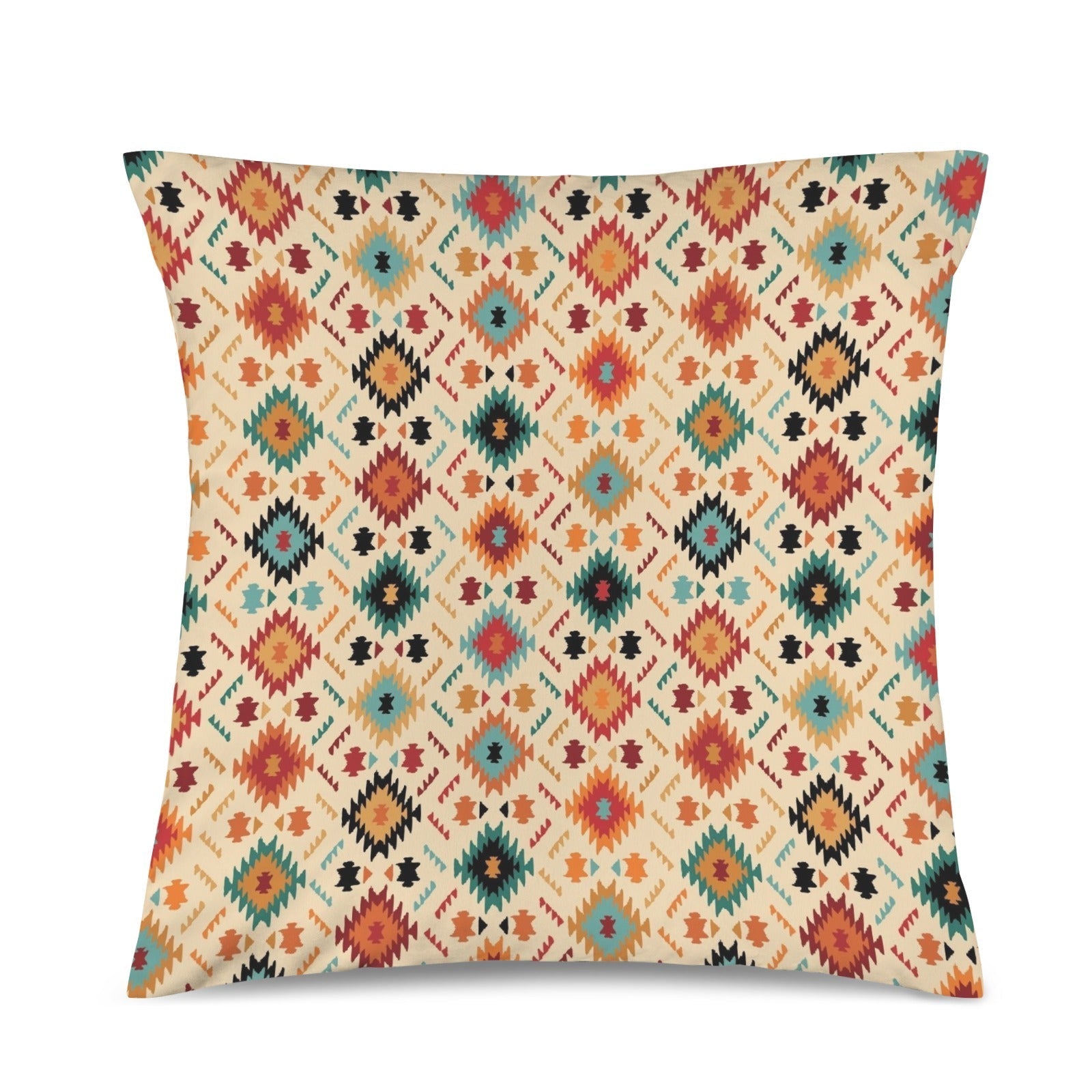 Cream Aztec Velvet Soft Throw PIllow Case Made in America Baha Ranch Western Wear