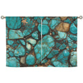 Turquoise Window Curtains 28"x40" (2-Piece) Made in America Baha Ranch Western Wear