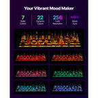 LED Lighted Liquor Bottle Display, 3-Tier 70 Inch, Illuminated Home Bar Shelf with RF Remote & App Control, 7 Static Colors, Acrylic Lighted Whiskey Shelf for 52 Bottles, Powered by Adapter Only