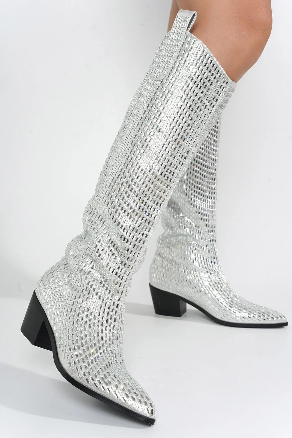 Blazing Boots - Blue or Silver -  Cowgirl Sparkle Holiday Western Baha Ranch Western Wear