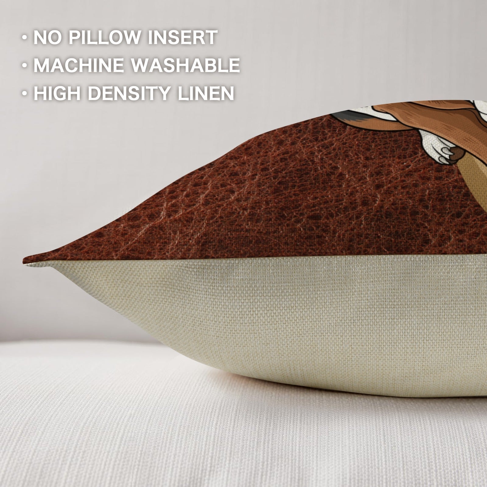 Baha Ranch Basset Hound This is My Happy Face Throw Pillow Case Made in America Baha Ranch Western Wear