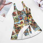 Baha Ranch Vintage Cowboy Skirted Swimsuit Baha Ranch Western Wear