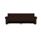 93.7 ' Pull Out Sofa Bed, 3-in-1 Faux Leather Convertible Sleeper Sofa with Nailhead Trim & Rolled Arm,Multi-Functional Sofa Bed for Living Room,Bedroom,Apartment,Office