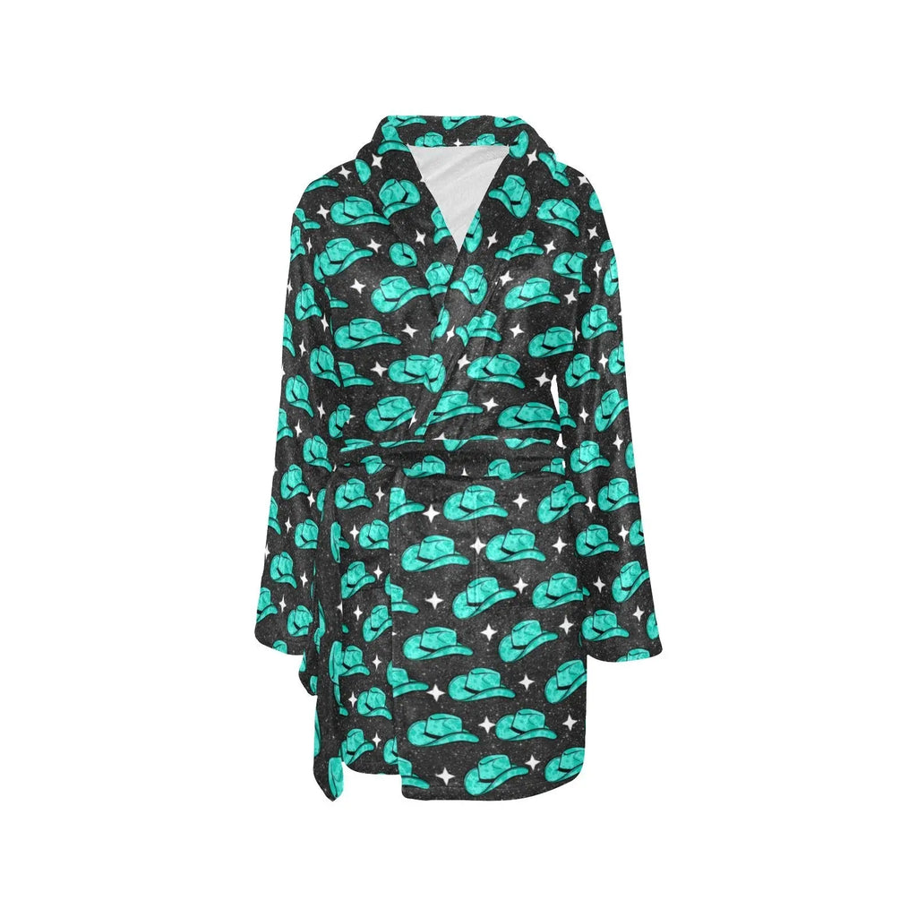 Turquoise Cowgirl Hat Women's Western Bath Robe Baha Ranch Western Wear