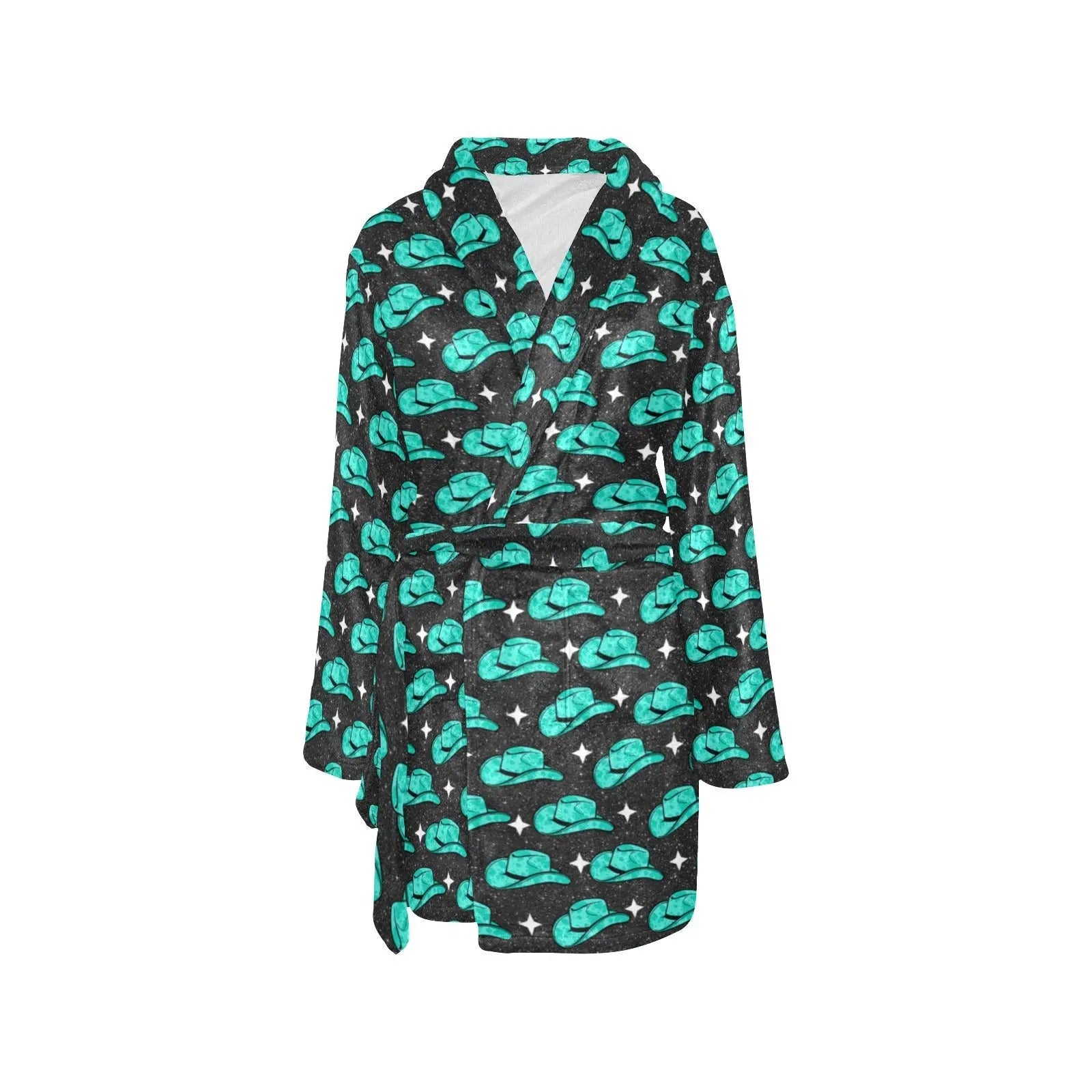 Turquoise Cowgirl Hat Women's Western Bath Robe Baha Ranch Western Wear