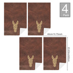 Baha Ranch Tooled Donkey Set of 4 Kitchen Dish Towels Made in America Baha Ranch Western Wear