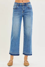 RISEN Full Size Slouchy Cropped  Boyfriend Jeans Plus Size