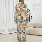 Baha Ranch Colores de Mexico Pictures of the Southwest Satin Pajamas Baha Ranch Western Wear