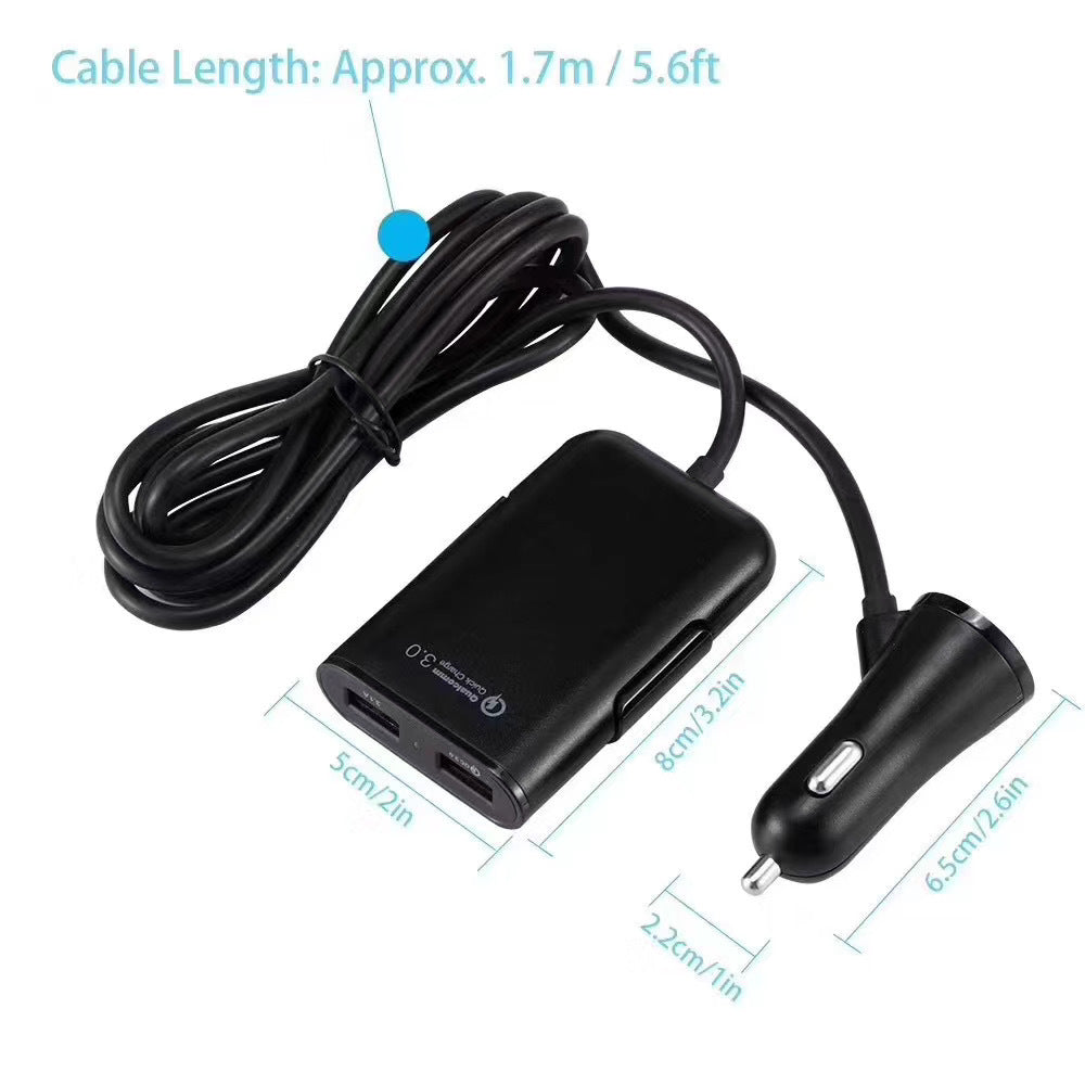 Multi-port Car Rear Seat With Wire Fast Charging