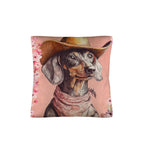 Danilo Painted Dachshund Pillow Case  Made in America Baha Ranch Western Wear