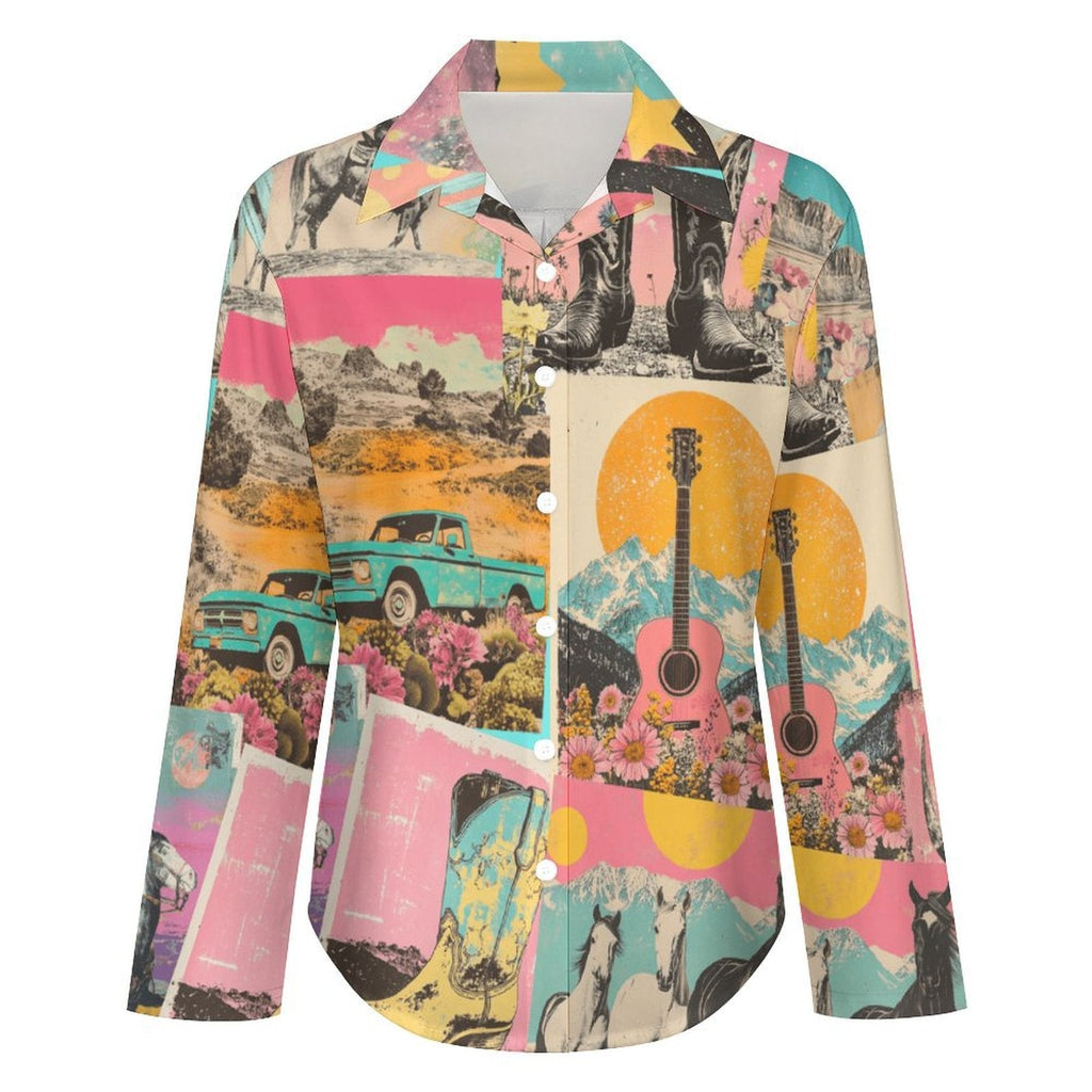Baha Ranch Dreamgirl Retro Pop Western Vintage Button Up Shirt Baha Ranch Western Wear