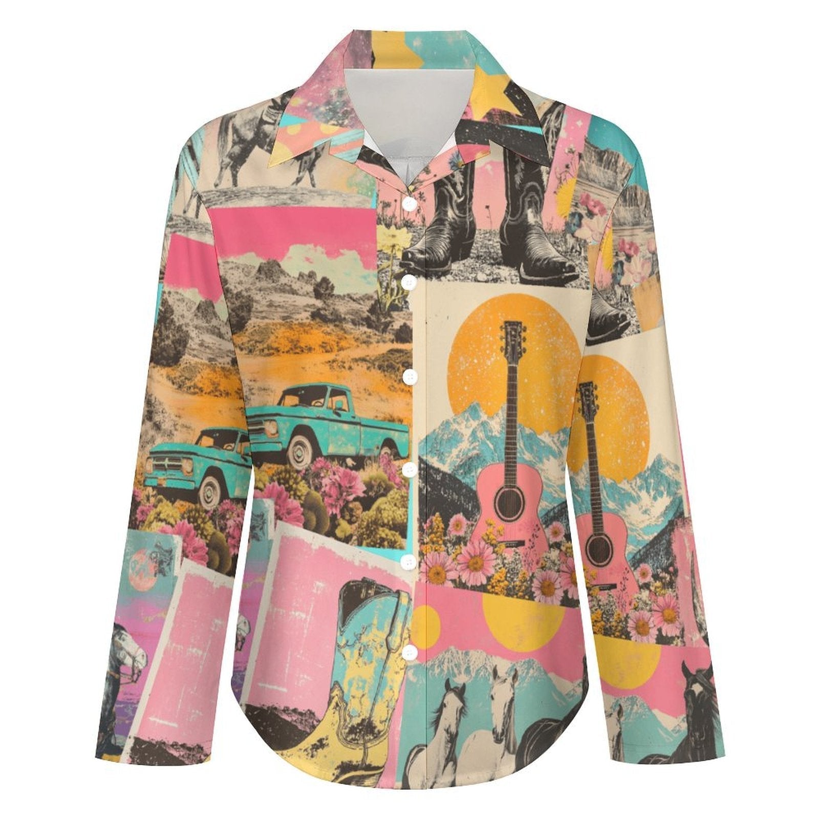 Baha Ranch Dreamgirl Retro Pop Western Vintage Button Up Shirt Baha Ranch Western Wear