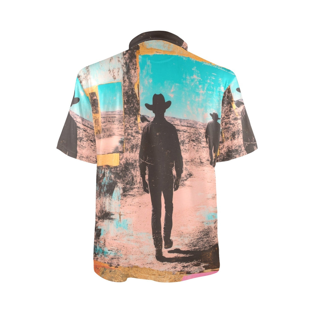 Baha Ranch Retro Pop Western Desert Cowboy Polo Shirt Baha Ranch Western Wear