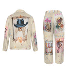 Baha Ranch Danilo Painted Cowgirl Satin Long Pajamas Baha Ranch Western Wear