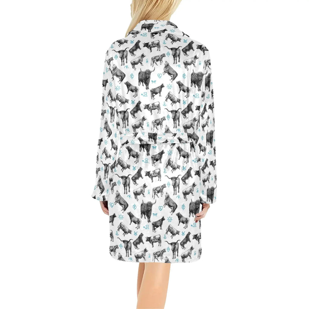 Cattle and Brands Women's Western Bath Robe Baha Ranch Western Wear