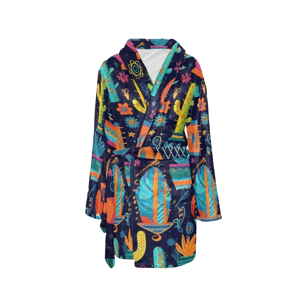 Crazy Cactus Lady Western Bath Robe Baha Ranch Western Wear