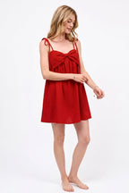 SO ME Ribbon Sleeveless Game Day Cheer Up Mini Dress