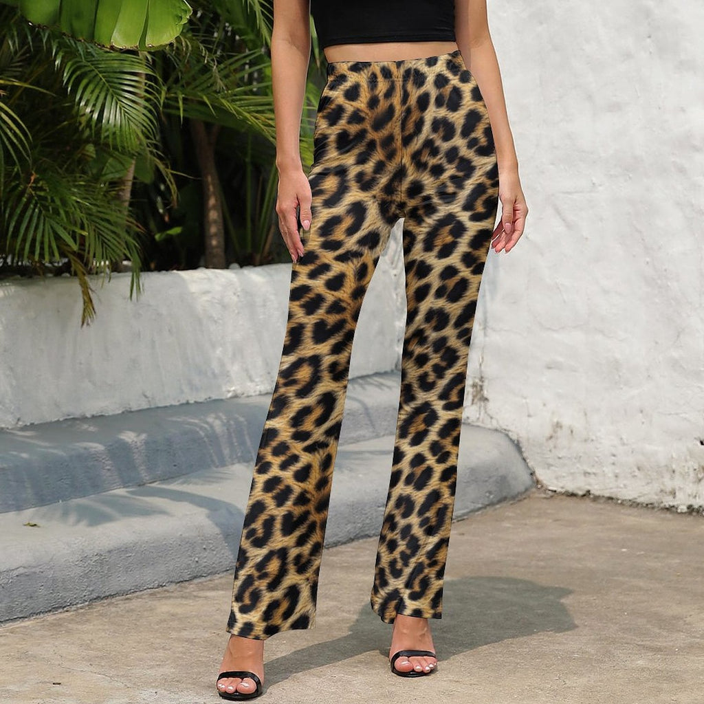Baha Ranch Retro Pop Western Leopard Animal Print Flare Pants Baha Ranch Western Wear