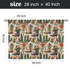 Cactus and Boots Curtains 28"x40" (2-Piece) Made in America Baha Ranch Western Wear