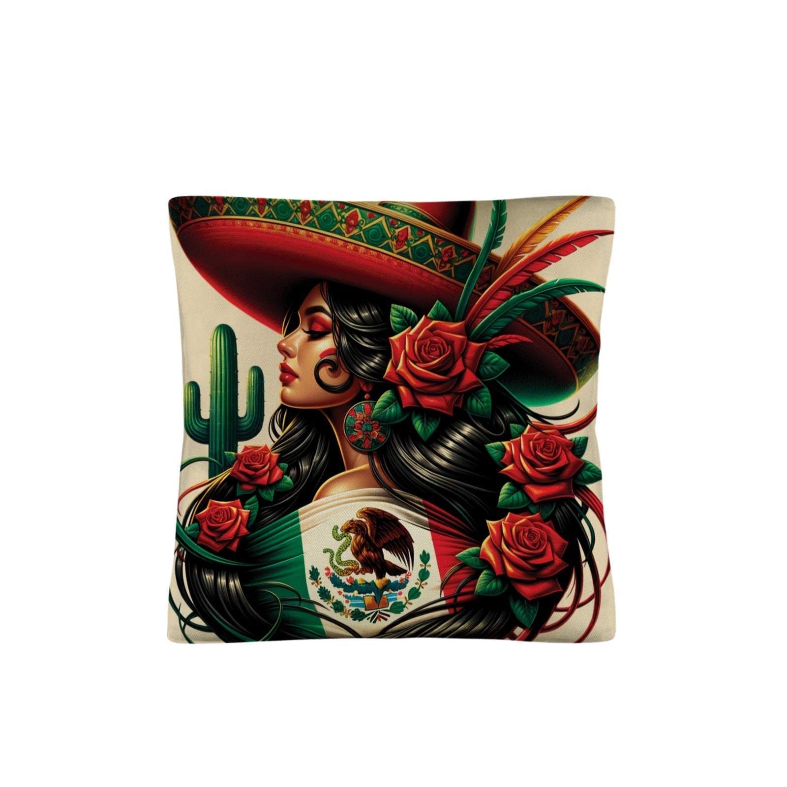 Colores De Mexico La Mexicana Pillow Case Made in America Baha Ranch Western Wear