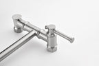 Wall mounted Pot Filler Faucet, Modern Brass Pot Filler Two-Attachment Wall Mount Folding Kitchen Pot Filler Swing Arm