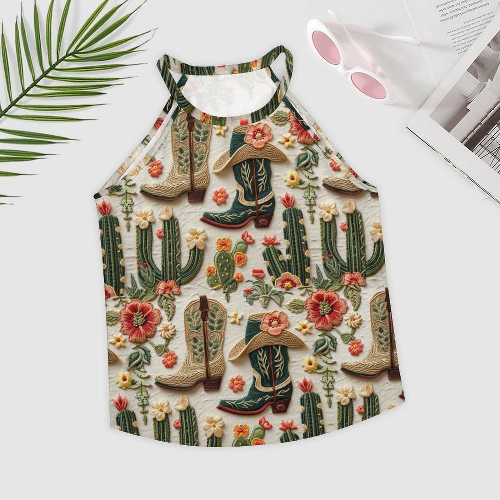 Baha Ranch Cactus Boots Tank Top Baha Ranch Western Wear