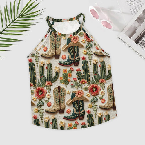 Baha Ranch Cactus Boots Tank Top Baha Ranch Western Wear