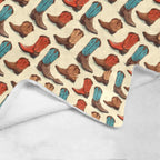 Got My Boots Western Micro Fleece Throw Blanket 60" x 80" Made in America Baha Ranch Western Wear