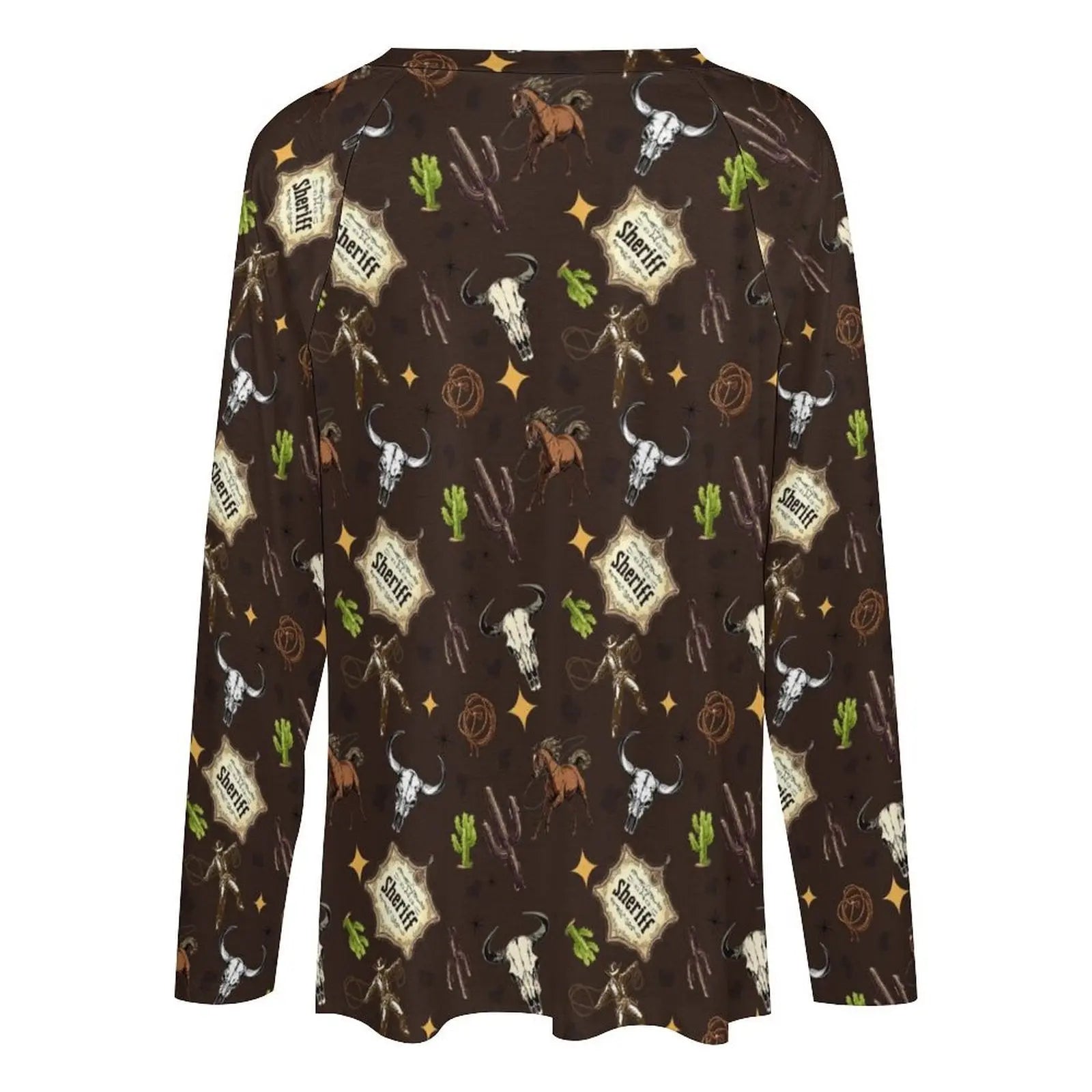 Baha Ranch Western Print Long Sleeve Tee Baha Ranch Western Wear