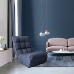 Single sofa reclining chair Japanese chair lazy sofa tatami balcony reclining chair leisure sofa adjustable chair,Navy