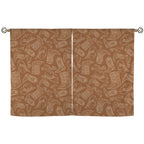 Western Print Curtains Window Curtain 28"x40" (2-Piece) Made in America Baha Ranch Western Wear