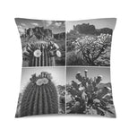 Baha Ranch Black White Cactus Velvety Soft Pillow Case Made in America Baha Ranch Western Wear