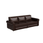93.7 ' Pull Out Sofa Bed, 3-in-1 Faux Leather Convertible Sleeper Sofa with Nailhead Trim & Rolled Arm,Multi-Functional Sofa Bed for Living Room,Bedroom,Apartment,Office