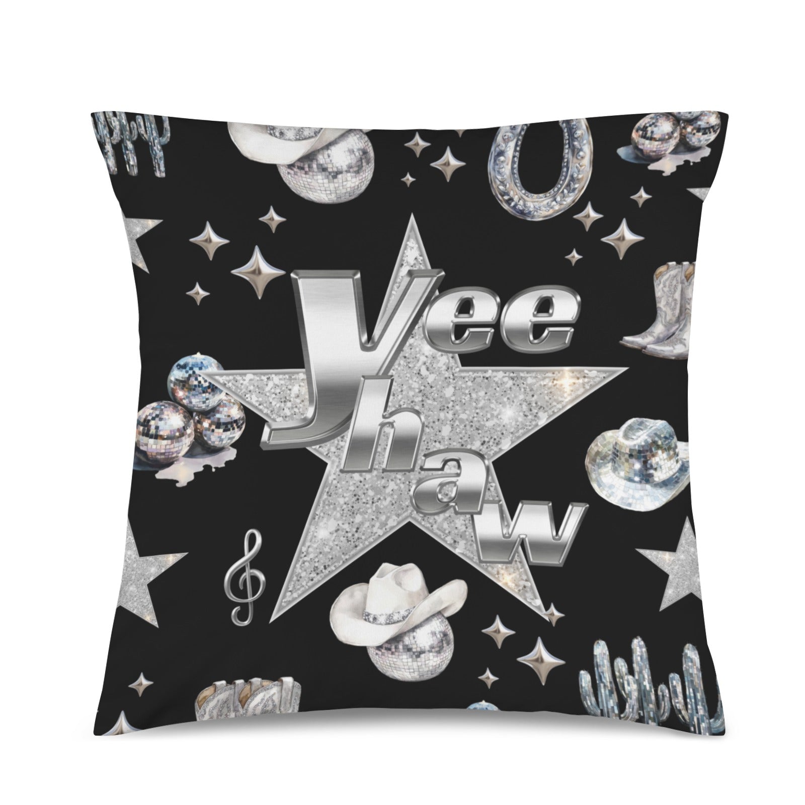 Baha Ranch YEEHAW Velvety Soft Pillow Cover Made in America Baha Ranch Western Wear