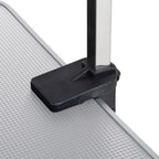 46' Folding Dog Pet Grooming Table Stainless Steel Frame Rubber Mat on Board with Adjustable Arm and Clamps pet dog Cat Grooming Table (SILVER-GRAY COLOR)