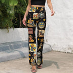 Baha Ranch Vintage Cowboy Collage Western Flare Pants Baha Ranch Western Wear