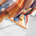 New Mexico Throw Ultra-Soft Micro Fleece Blanket 60" x 80" Made in America Baha Ranch Western Wear