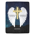 I Will Rescue You Angel Wings Throw Blanket 60" x 80" Made in America Baha Ranch Western Wear