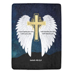 I Will Rescue You Angel Wings Throw Blanket 60" x 80" Made in America Baha Ranch Western Wear