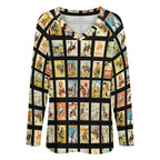 Baha Ranch Cowboy Collage Western Print Long Sleeve Top Baha Ranch Western Wear