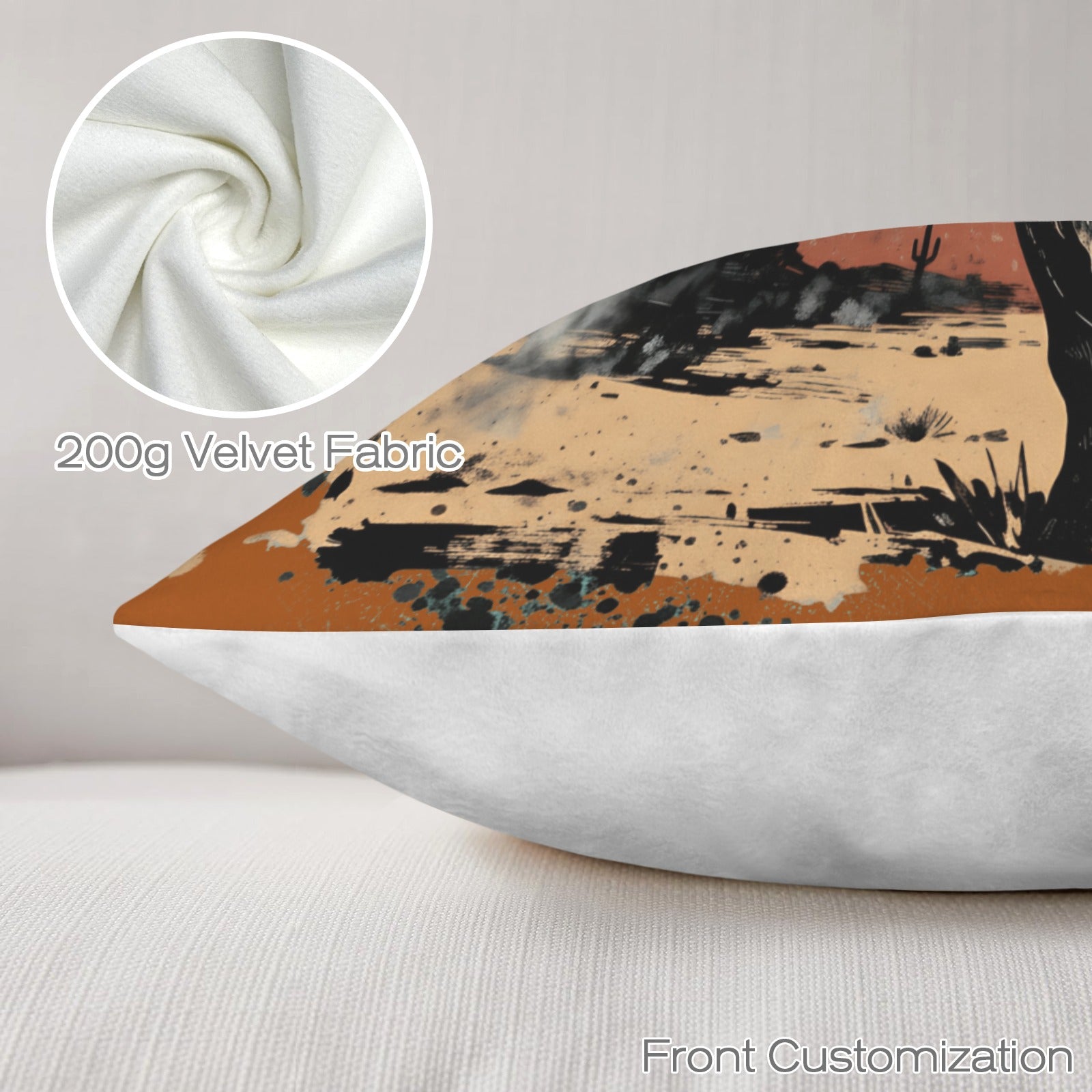 Baha Ranch Lonesome Longhorn Velvety Soft Pillow Case Made in America Baha Ranch Western Wear